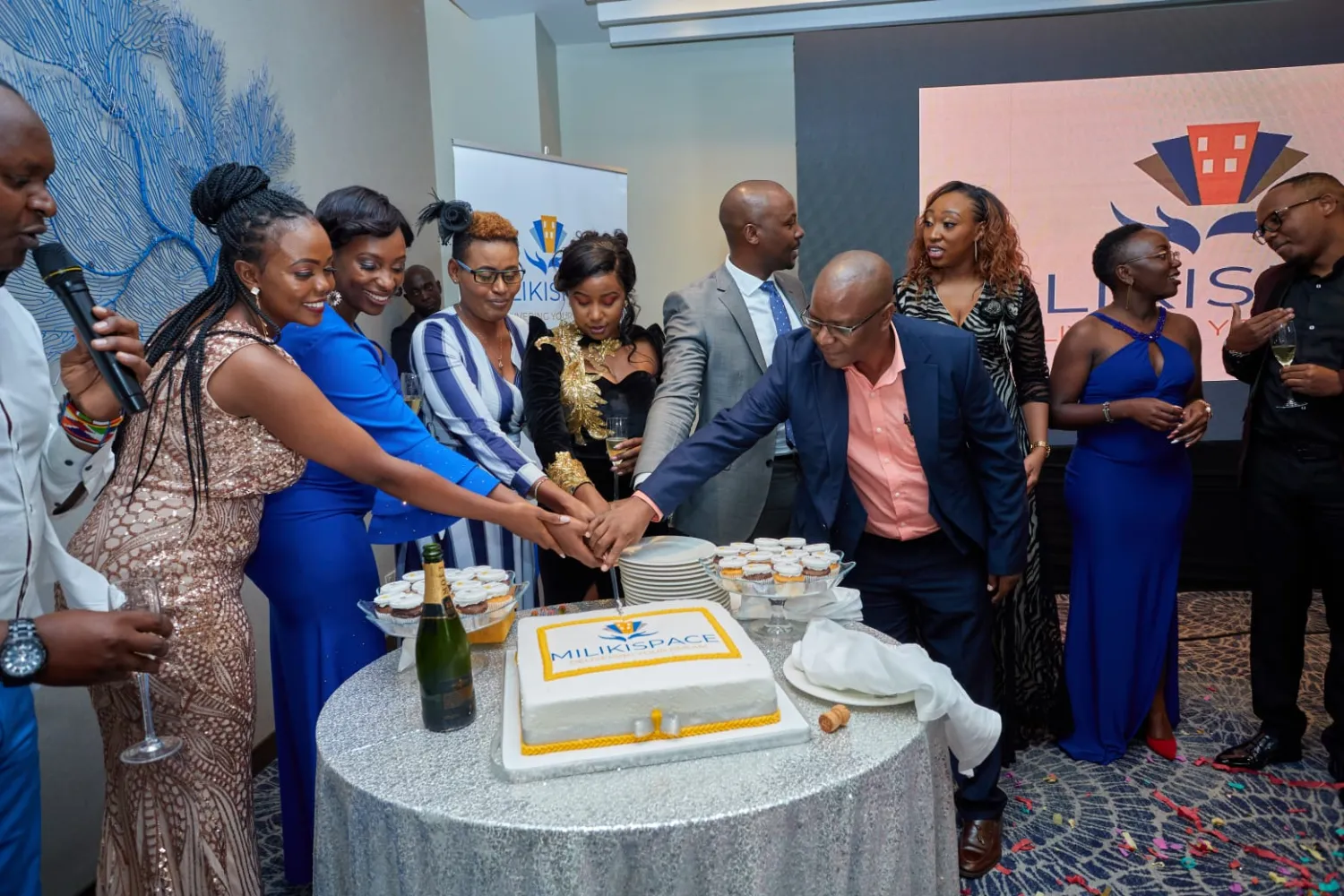 Cutting the cake together
