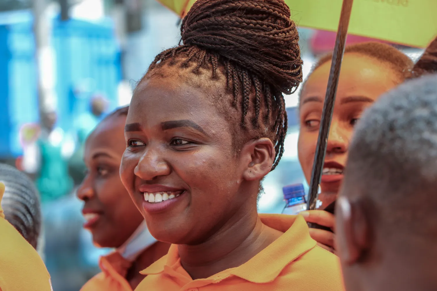 Smiling faces in the Foundation procession