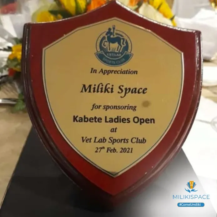 The appreciation plaque for sponsoring the Open