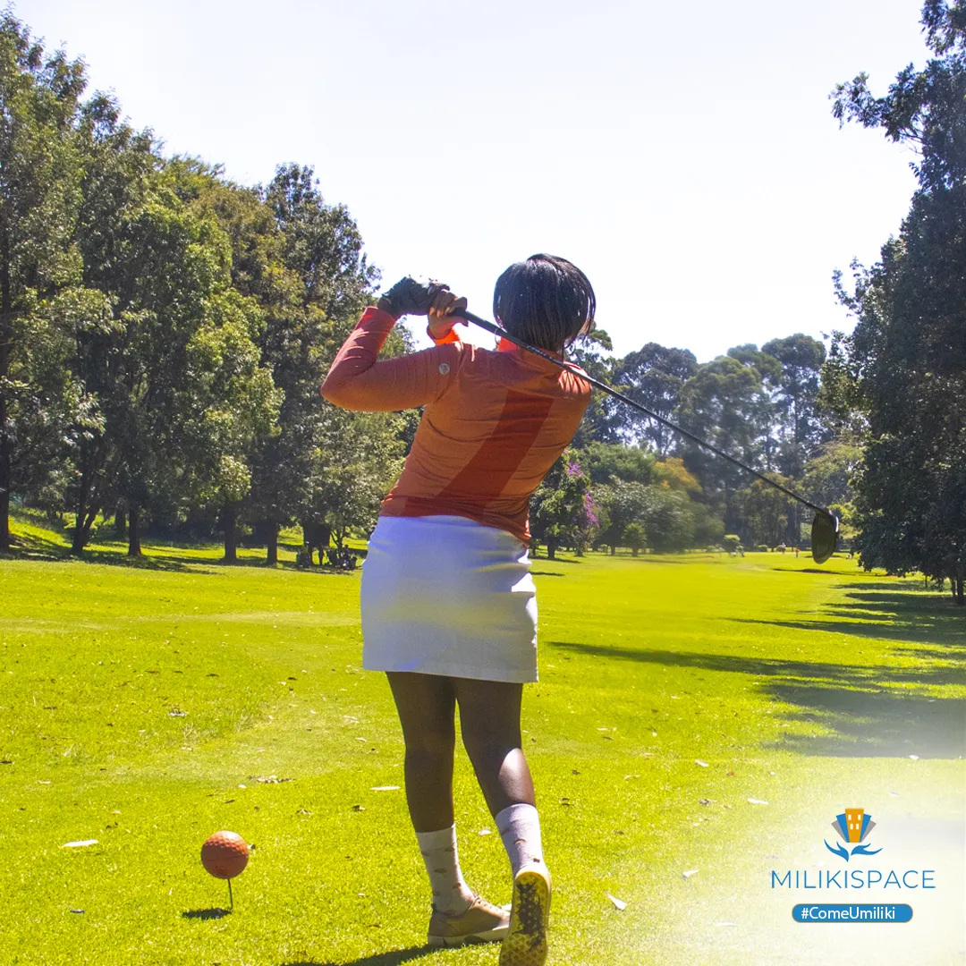 Down the course