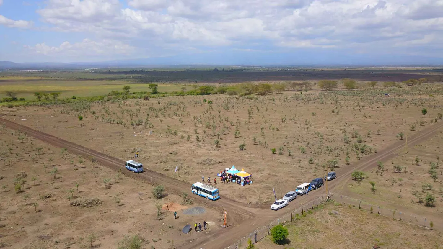 Drone view over the Nanyuki project