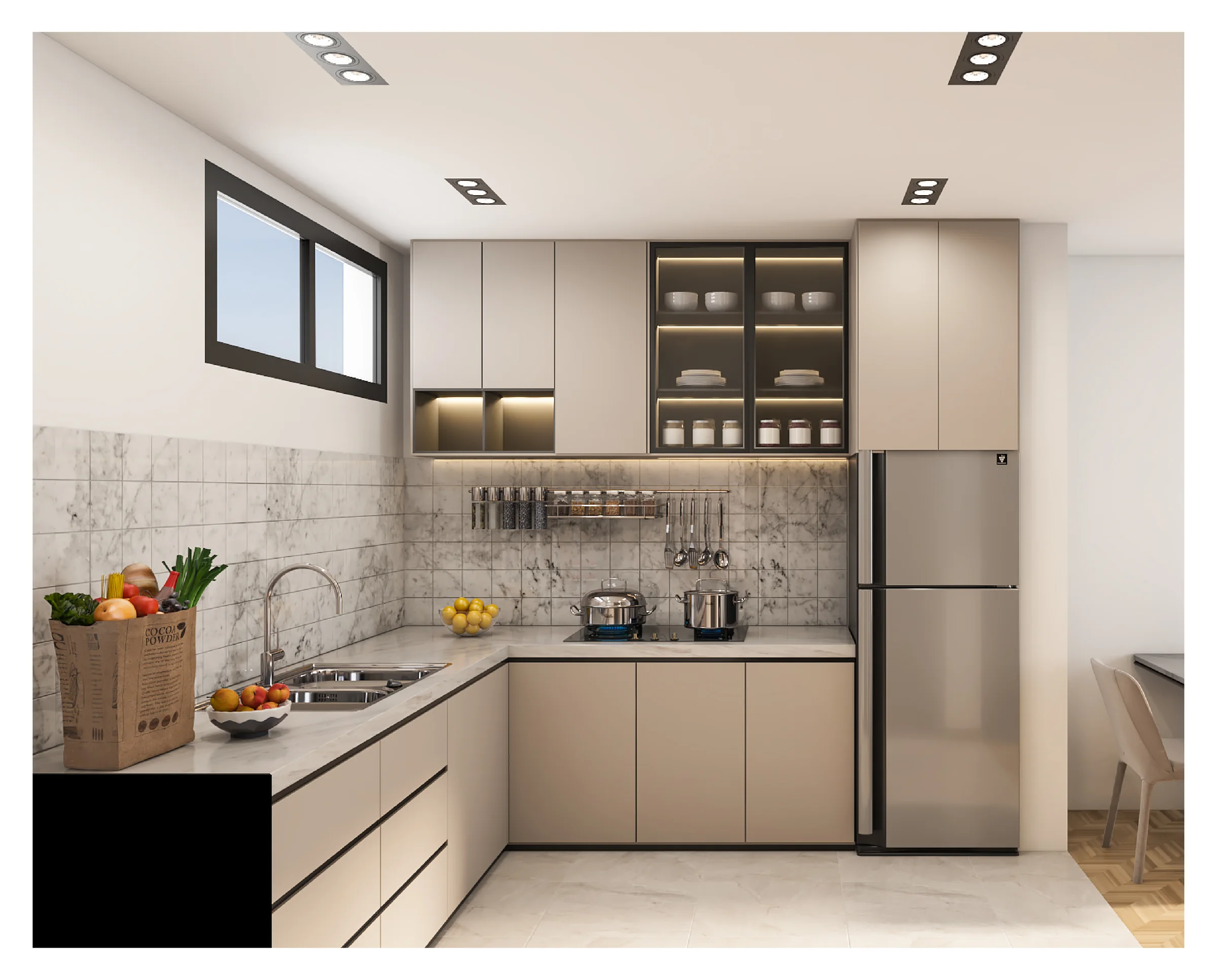 Fitted kitchen at Opal Suites